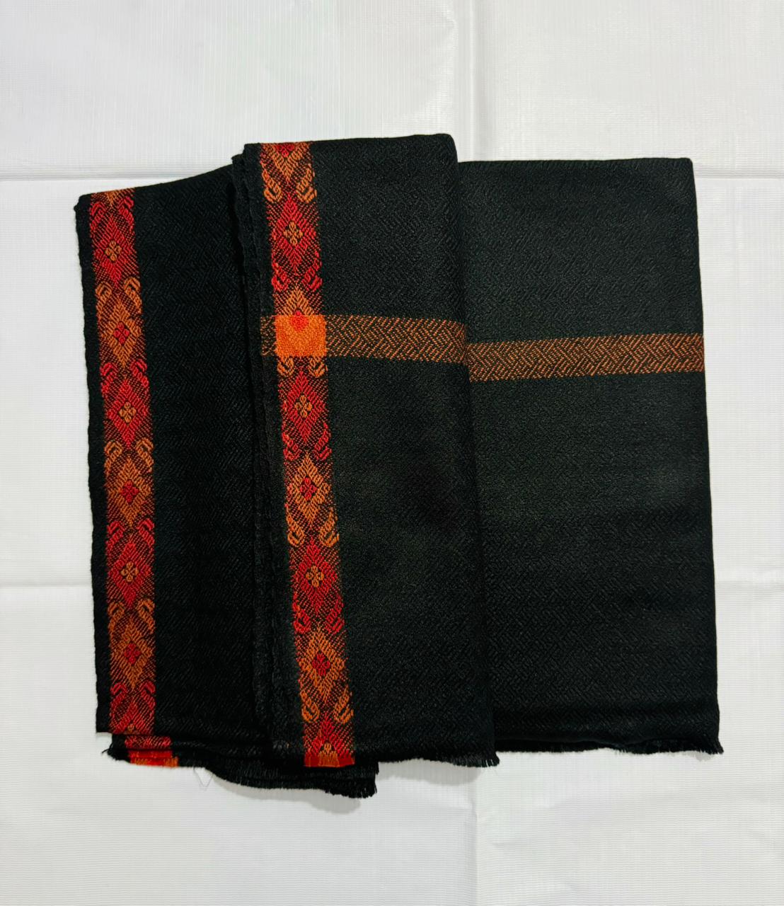 উলেন-শাল-Black-color