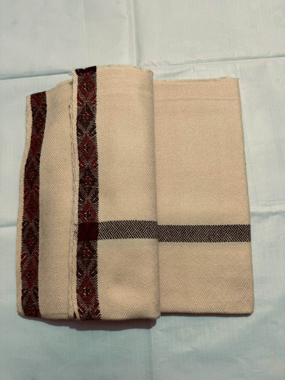 উলেন শাল light biscuit color