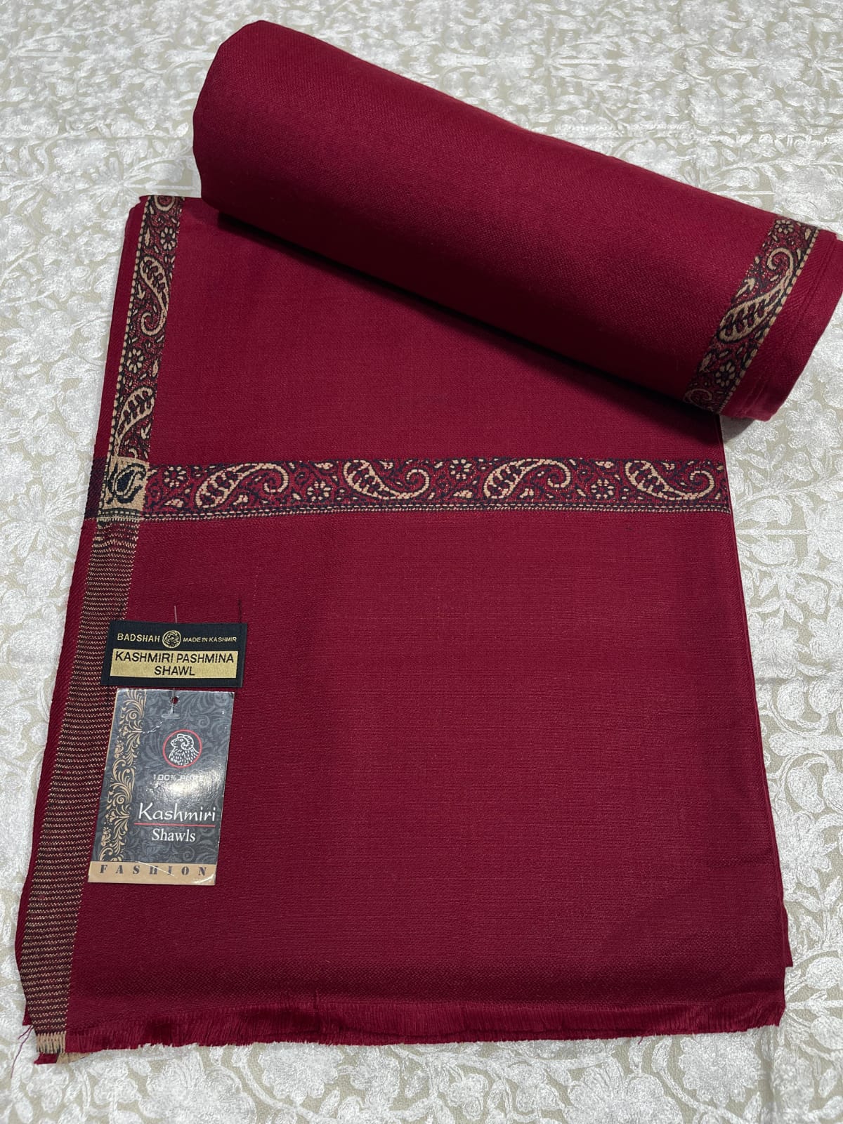 original kashmiri ind poshmina MAROON1 g3