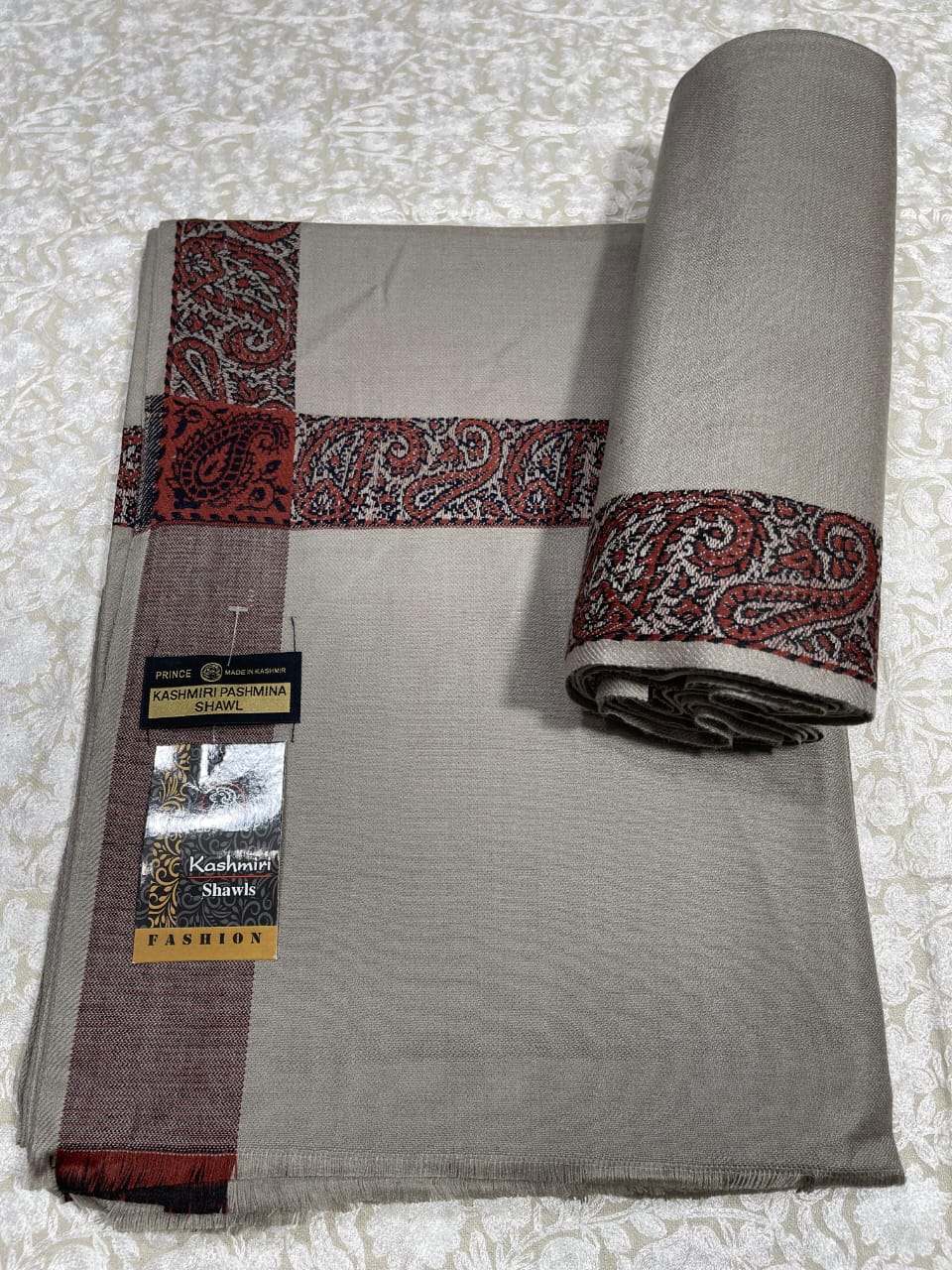 original kashmiri ind poshmina GRAY2 g3