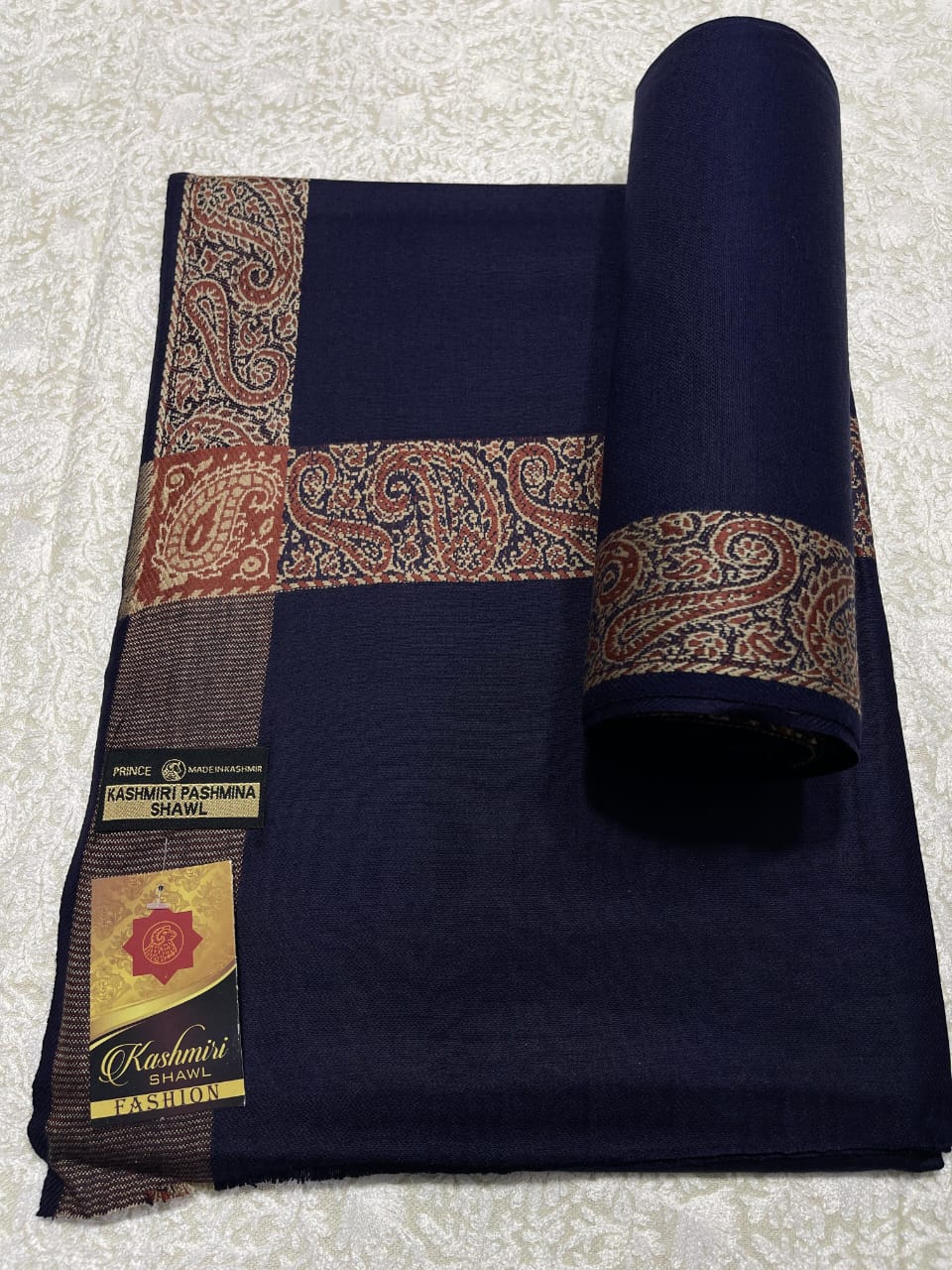 original kashmiri ind poshmina NAVY-BLUE2 g3